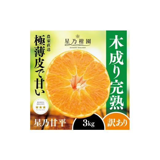ふるさと納税 みかん・柑橘類 愛媛県 八幡浜市 訳あり 星乃みかん園の甘平(3kg) C45-88 1535971 YW