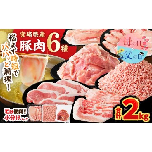 ふるさと納税 豚肉 ロース 宮崎県 都農町 父の日までにお届け 数量限定 宮崎県産 豚肉6種＼てげスゲーセット/合計2kg 肉 豚 豚肉 おかず 国産_T009-0305-FA …