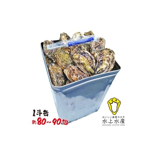 ふるさと納税 牡蠣 石川県 七尾市 能登半島地震復興支援 発送時期が選べる 水上水産の能登のかき 一斗缶(約80〜90個・ナイフ付) 着日指定不可 離島への配送…