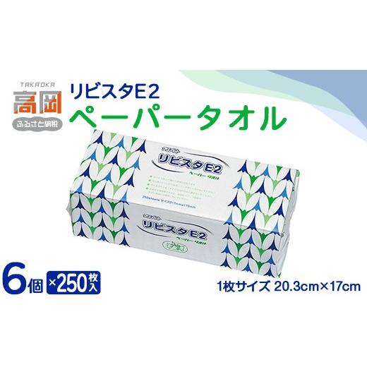 ふるさと納税 防災グッズ 富山県 高岡市 リビスタEペーパータオル250枚×6個 ペーパータオル 防災グッズ ティッシュ キッチンペーパー タオル