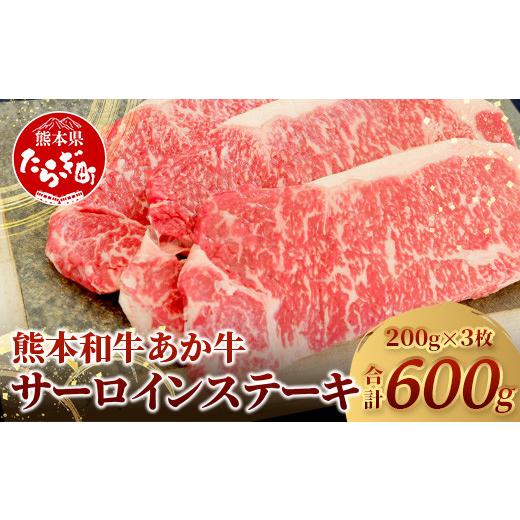 ふるさと納税 牛肉 サーロイン 熊本県 多良木町 父の日ギフト 熊本県産 あか牛 サーロイン ステーキ 200g×3枚 計600g 本場 熊本 あか牛 牛肉 サーロイン ス…