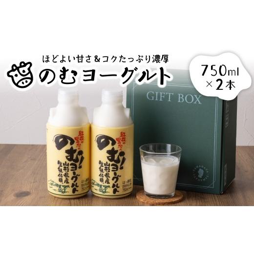 ふるさと納税 飲料類 乳飲料 山形県 河北町 奥羽のむヨーグルト750mlの2本セット ka001-006m-005 奥羽乳業株式会社 (山形県 河北町 乳製品)