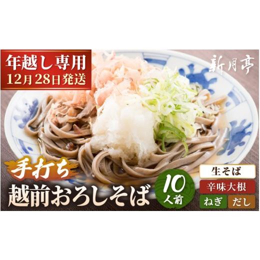 ふるさと納税 そば 生・半生めん 福井県 越前町 先行予約 年越し限定 越前おろしそば 生そば10人前(つゆ・ネギ・辛味大根付き/茹で方ポイント説明書付き) …