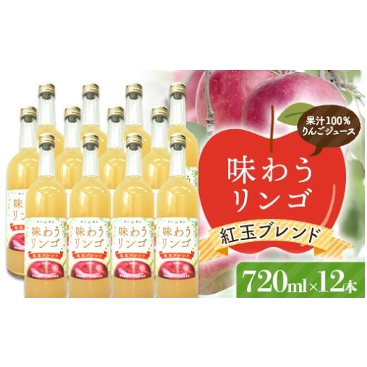 ふるさと納税 果汁飲料 りんご 青森県 南部町 味わうりんご 紅玉ブレンド 12本セット 荒谷商店 リンゴジュース ジュース 100% 青森りんご リンゴ 林檎 果物 く…_1