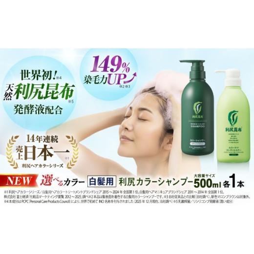 ふるさと納税 美容 福岡県 糸島市 マロンブラウン 色が選べる 2本セット [白髪用] 利尻カラーシャンプー 大容量サイズ+利尻カラーケアコンディショナー 大…
