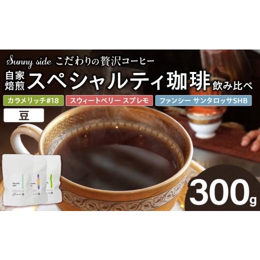 ふるさと納税 コーヒー コーヒー豆 愛知県 小牧市 こだわりの贅沢コーヒー 「Sunny side」の自家焙煎珈琲スペシャルティ珈琲飲み比べセット(300g)(豆のま…