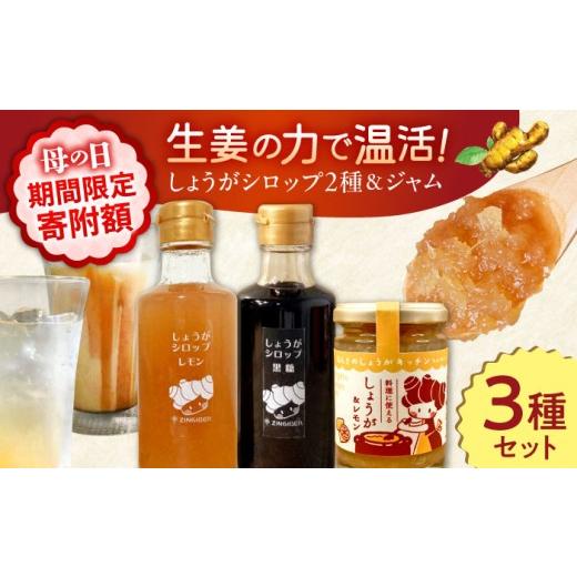 ふるさと納税 たれ・ドレッシング・酢 熊本県 合志市 母の日対象 しょうが&レモン ジャム 生姜 シロップ 2種 レモン・黒糖 セット / 生姜 しょうが ジンジ…