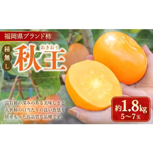 ふるさと納税 果物類 柿 福岡県 香春町 福岡県ブランド柿 秋王 5〜7玉 約1.8kg 種無し 2026年11月上旬〜12月上旬発送予定 柿 かき カキ 秋王 たね無し ブラン…