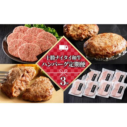ふるさと納税 牛肉 ハンバーグ 北海道 上士幌町 十勝ナイタイ和牛 ハンバーグ 3ヵ月 定期便 黒毛和牛100%ハンバーグ 120g×16個×3回 国産 北海道 牛 肉 牛肉 …_1