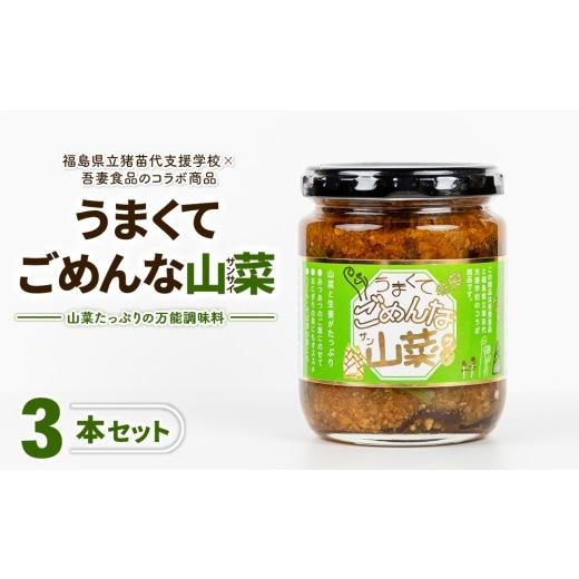 ふるさと納税 調味料・油 たれ 福島県 猪苗代町 うまくてごめんな山菜 3本セット
