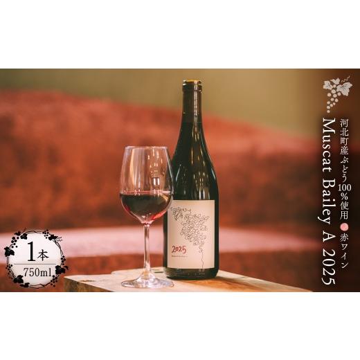 ふるさと納税 ワイン 赤ワイン 山形県 河北町 河北町産ぶどう100%使用 Muscat Bailey A 2025(750ml×1本) かほくらし社 ka019-318j-2025