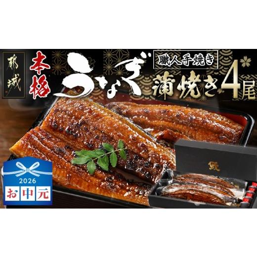 ふるさと納税 うなぎ 宮崎県 都城市 お中元 職人手焼きの本格うなぎ蒲焼き4尾_AD-33-003-4-SG_(都城市) 鰻蒲焼 4尾 タレ付き 国産 蒲焼き 特製たれ付き 冷凍 …