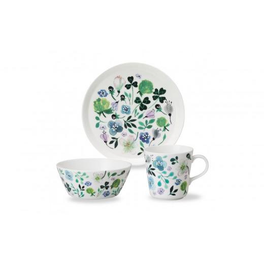 ふるさと納税 食器・グラス セット 愛知県 名古屋市 ナルミ アンナエミリア 3ピースセット(クローバーガーデン) 51854-23452 クローバーガーデン