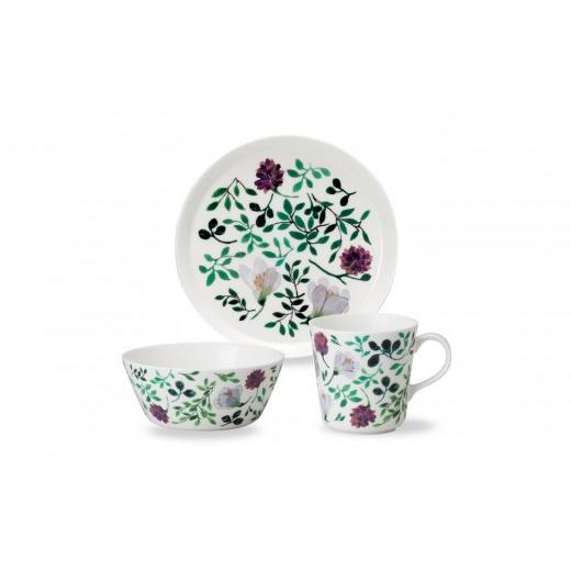 ふるさと納税 食器・グラス セット 愛知県 名古屋市 ナルミ アンナエミリア 3ピースセット(グランドマザーズブーケ) 51857-23452 グランドマザーズブーケ