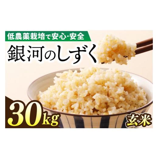 ふるさと納税 玄米 岩手県 紫波町 令和7年産 銀河のしずく 30kg (玄米) 低農薬栽培米 生産者直送 生産地域限定ブランド米 (EI020) 30kg (10kg×3袋)