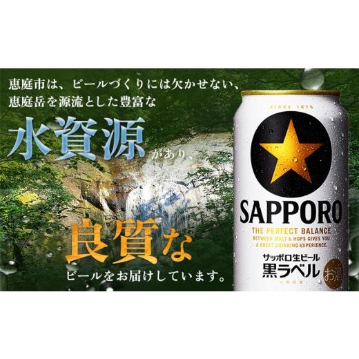 ふるさと納税 ビール 北海道 恵庭市  定期便：全4回 サッポロ黒ラベル 350ml×24本 ｜ サッポロ黒ラベル サッポロビール 24本 サッポロ 黒ラベル コク オンラ…の画像