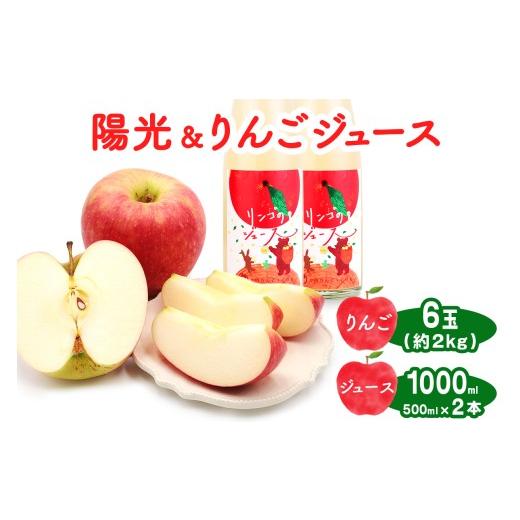 ふるさと納税 りんご 群馬県 甘楽町 陽光 6玉(約2kg)&りんごジュース2本セット 群馬県甘楽町産|井田りんご園 林檎 リンゴ アップルジュース 果物 飲料 フル…