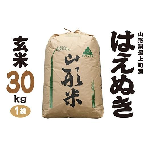 ふるさと納税 玄米 山形県 最上町 令和7年産 山形県最上町産 はえぬき 玄米30kg 1袋 玄米30kg×1袋