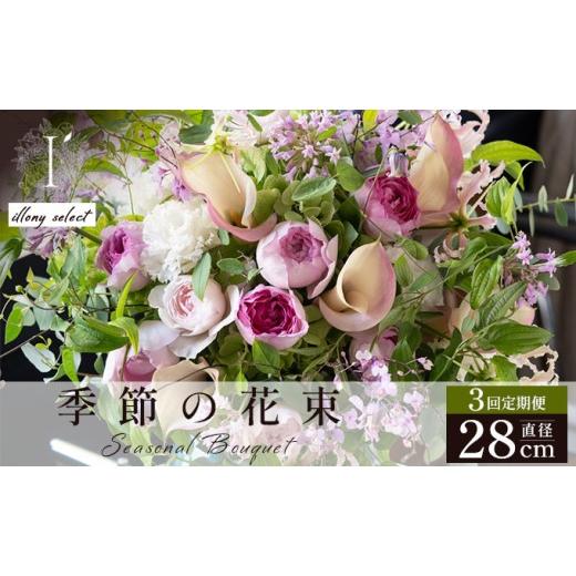 ふるさと納税 花・苗木 花束 兵庫県 芦屋市 季節の花束 3回定期便 [illony select]直径約28cm 花 お花 フラワー 花束 贈り物 贈答ギフト プレゼント 記念日 …