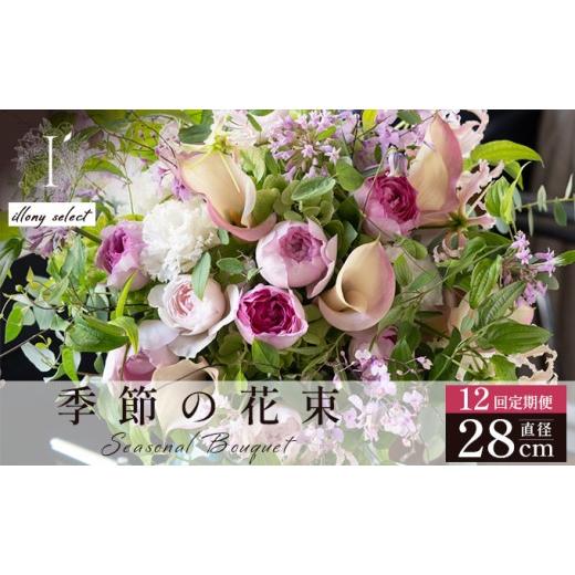 ふるさと納税 花・苗木 花束 兵庫県 芦屋市 季節の花束 12回定期便 [illony select]直径約28cm 花 お花 フラワー 花束 贈り物 贈答ギフト プレゼント 記念日…