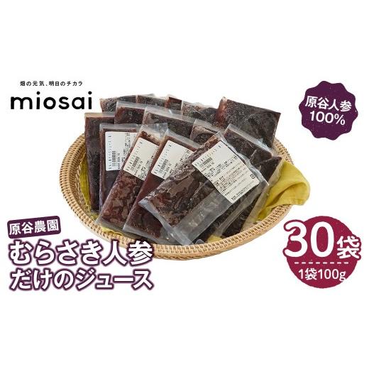 ふるさと納税 果汁飲料 にんじん 京都府 宇治市 ミオサイ 原谷農園 むらさき人参だけのジュース(計30袋) uj-DA004 角井食品