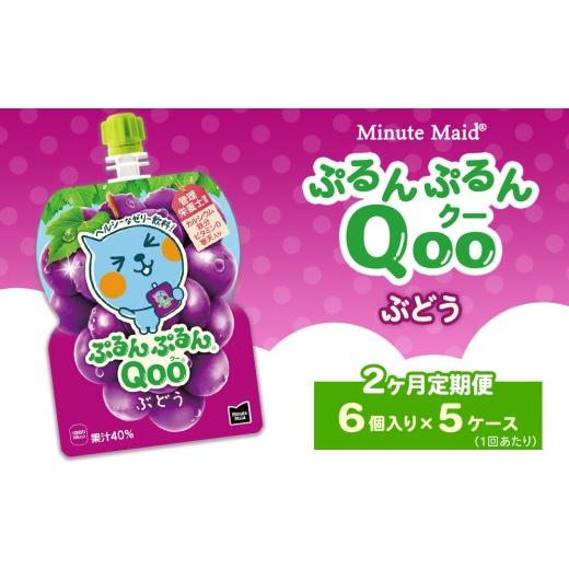 ふるさと納税 果汁飲料 ぶどう 茨城県 土浦市 定期便2ヶ月 ミニッツメイド ぷるんぷるんQoo(クー) ぶどう 6個入り×5ケース 定期便2ヶ月(27,000円)