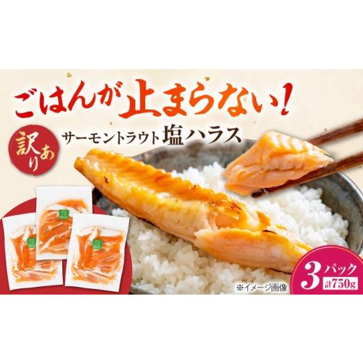ふるさと納税 魚貝類 サーモン 滋賀県 長浜市 訳あり サーモントラウト塩ハラス250g×3パック 滋賀県長浜市/株式会社中村屋 AQAJ096 訳アリ サーモン ハラス…