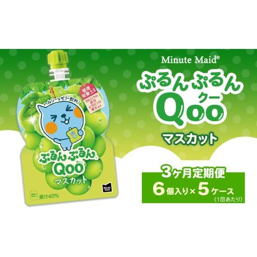 ふるさと納税 果汁飲料 ぶどう 茨城県 土浦市  定期便3ヶ月 ミニッツメイド ぷるんぷるんQoo（クー） マスカット 6個入り×5ケース 定期便3ヶ月（41,000円）の画像