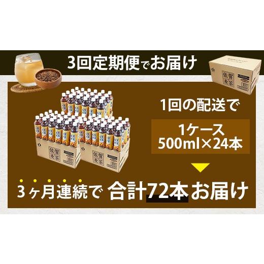 ふるさと納税 お茶類 佐賀県 鹿島市 佐賀の麦茶 500ml×24本 3回 定期便 無添加 無香料 香ばしい 《佐賀県産大麦焙煎 》 自然派 ビタミンC 香料カフェインゼロ…の画像