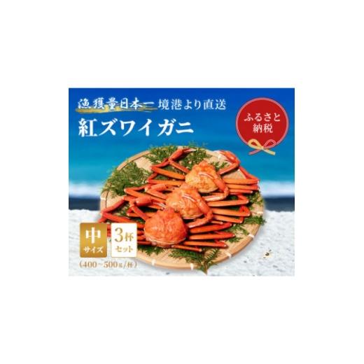 ふるさと納税 カニ ずわいガニ 鳥取県 智頭町 蟹セレブ ズワイガニ(紅ズワイガニ)中3杯セット(400〜500g×3) 1543629