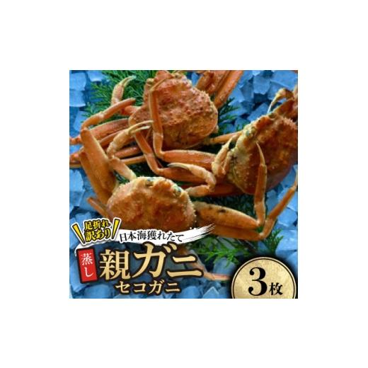 ふるさと納税 カニ 鳥取県 智頭町 先行予約 蒸し 訳あり足折れ日本海産親ガニ(セコガニ) 3枚 11月中旬から順次発送 1596416