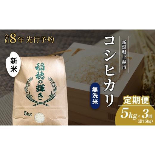 ふるさと納税 米 コシヒカリ 新潟県 上越市 先行予約 令和8年 新米 無洗米 定期便 5kg ×3回(計15kg)新潟県上越市産 コシヒカリ お米 コメ こしひかり 澤井…