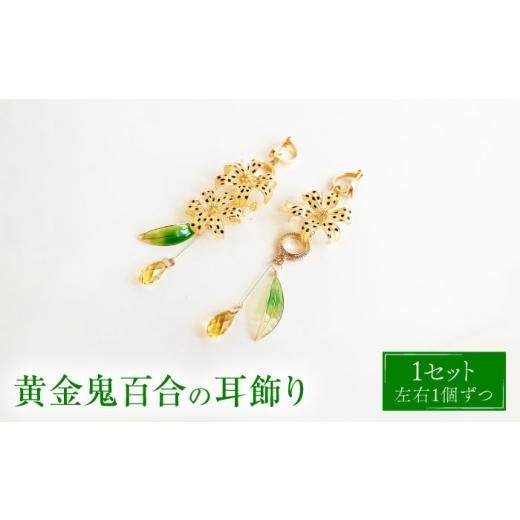 ふるさと納税 アクセサリー ピアス 長崎県 対馬市 黄金鬼百合の 耳飾り? 合同会社かもめ [対馬市] ピアス イヤリング 百合 花 耳飾り アクセサリー