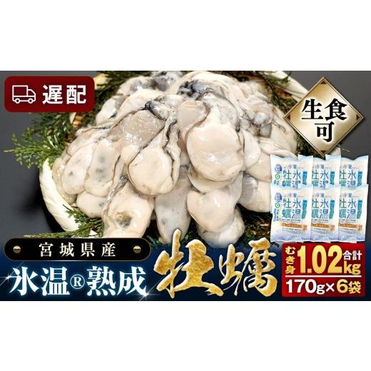ふるさと納税 牡蠣 生牡蠣 宮城県 石巻市 遅配 宮城県産 かき 氷温熟成 牡蠣 生食用(冷凍)170g × 6袋 約 1kg 生食 牡蠣むき身 小分け むき身 むき牡蠣 カ…