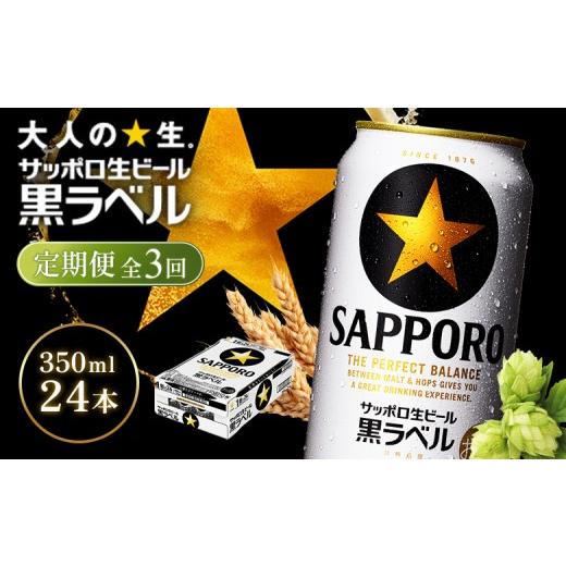 ふるさと納税 ビール 北海道 恵庭市  定期便全3回 サッポロ黒ラベル350ml×24本 | サッポロ黒ラベル 黒ラベル サッポロ サッポロビール ビール 生ビール お酒 …の画像