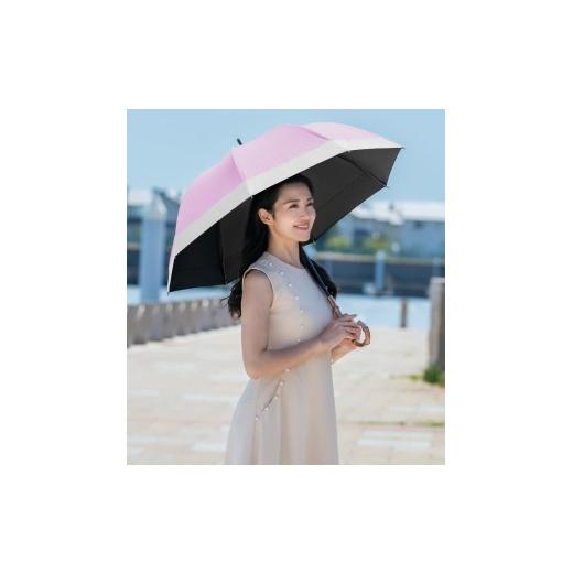 ふるさと納税 雑貨・日用品 兵庫県 芦屋市 ロサブラン 日傘 ミドル コンビ 55cm パウダーピンク×アイボリー | 100% 完全遮光 晴雨兼用 Rose blanc 傘 カサ u…