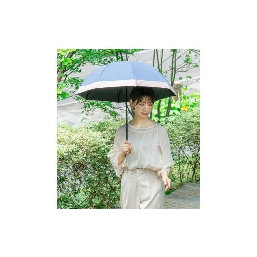 ふるさと納税 雑貨・日用品 兵庫県 芦屋市 ロサブラン 日傘 ショート コンビ 50cm シエルブルー×アイボリー | 100% 完全遮光 晴雨兼用 Rose blanc 傘 カサ u…