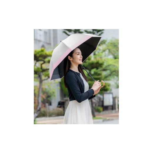 ふるさと納税 雑貨・日用品 兵庫県 芦屋市 ロサブラン 日傘 ショート コンビ 50cm アイボリー×パウダーピンク | 100% 完全遮光 晴雨兼用 Rose blanc 傘 カサ…