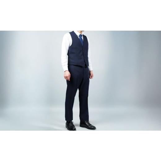 ふるさと納税 服 岐阜県 岐阜市 ficce 3ピース スーツ シャドーストライプ　 カラー：紺 サイズ：Y体7 スーツセット ビジネス フォーマルスーツ 岐阜市 ／ ワ…の画像