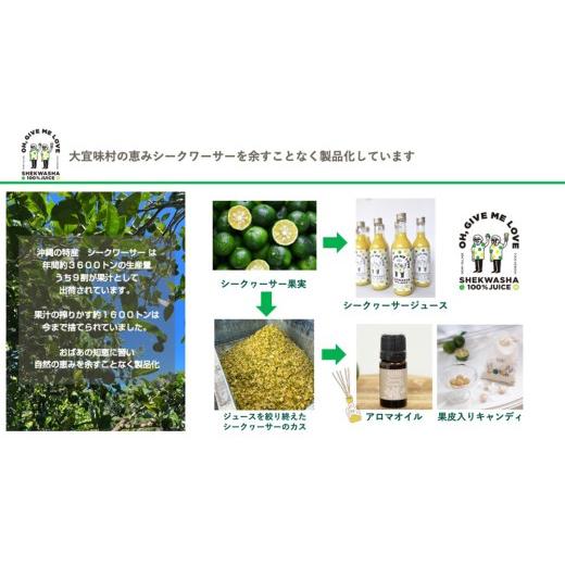 ふるさと納税 果汁飲料 沖縄県 大宜味村  定期便:3回 OH.GIVEMELOVE シークヮーサー100％ジュース360ml×2本  沖縄 おきなわ 大宜味村 果物 くだもの 果実 シ…の画像