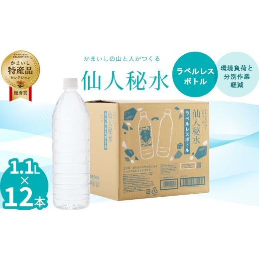 ふるさと納税 水・ミネラルウォーター 2.1L〜 岩手県 釜石市 fc-09-007 仙人秘水 ラベルレス 1.1L×12本 釜石鉱山
