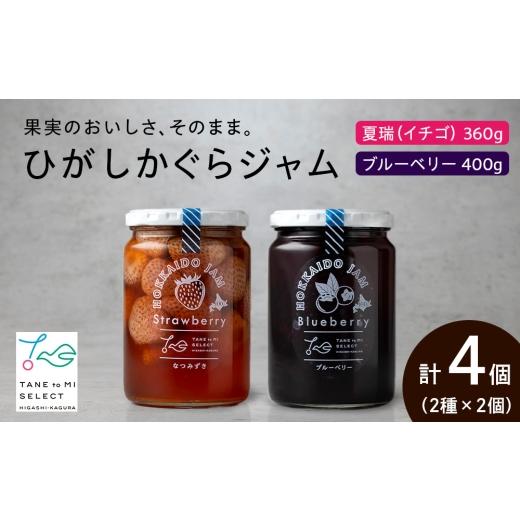 ふるさと納税 ジャム いちご 北海道 東神楽町 ひがしかぐらジャム [なつみずき苺・ブルーベリー]各2・合計4個