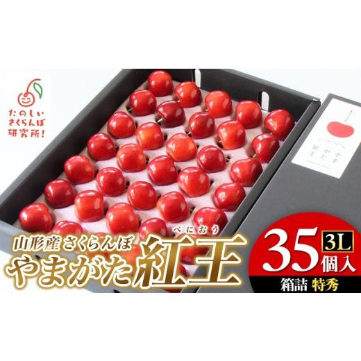 ふるさと納税 果物類 さくらんぼ 山形県 山形市 やまがた紅王 3L 35個 箱詰(特秀) FY26-052