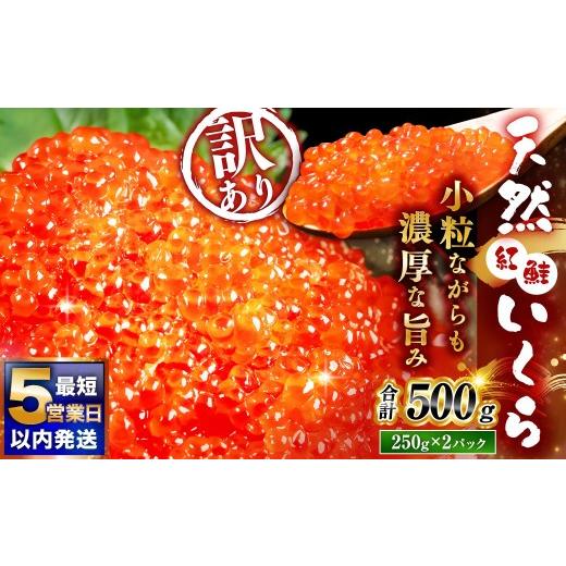 ふるさと納税 いくら 北海道 釧路市 7月発送 紅鮭いくら醤油漬け 500g(250g×2) いくら イクラ 訳あり 規格外 小分け 個包装 冷凍 海鮮 海鮮丼 いくら丼 イ…