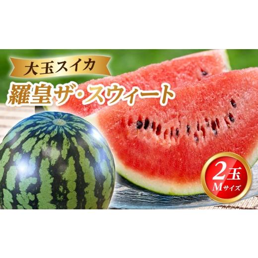 ふるさと納税 スイカ 山形県 大江町 大江町産スイカ 羅皇ザ・スウィート Mサイズ 2玉セット 068-001