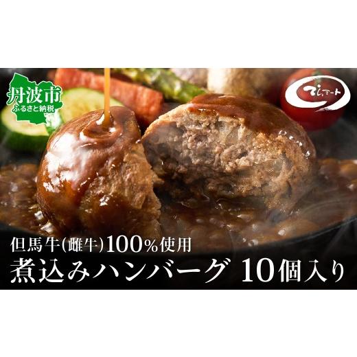 ふるさと納税 肉 ハンバーグ 兵庫県 丹波市 但馬牛 煮込みハンバーグ 10個入り てらミート特製 兵庫県丹波市産 雌牛こだわり 大容量 ギフト向け 10個入り