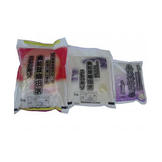 ふるさと納税 米 コシヒカリ 石川県 能登町 復興支援 令和7年産 奥能登柳田米こしひかりミニ3