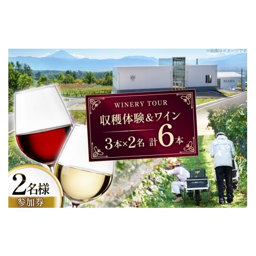 ふるさと納税 体験チケット 山梨県 韮崎市 ワイン 収穫体験&ワインセット 3本×2名 計6本 ペア 2名様 参加券 ワイナリー 本坊酒造マルス穂坂ワイナリー 山梨…