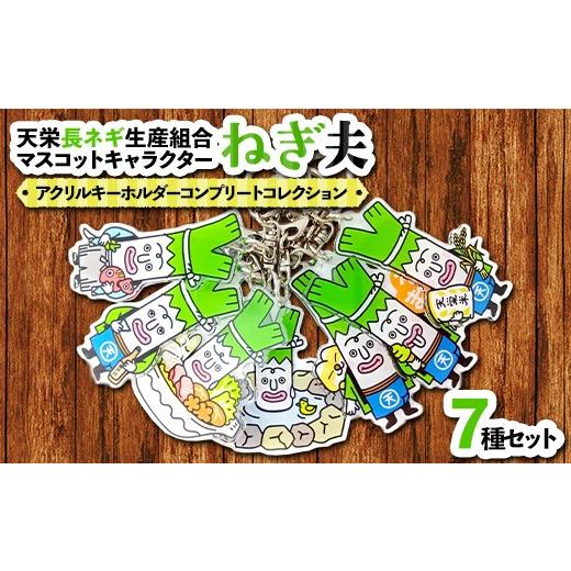 ふるさと納税 ご当地キャラクター 福島県 天栄村 天栄長ネギ生産組合マスコットキャラクター ねぎ夫 アクリルキーホルダー コンプリートコレクション(全7種…