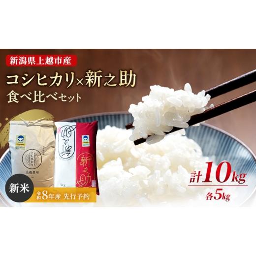 ふるさと納税 米 コシヒカリ 新潟県 上越市 先行予約 令和8年産 新潟県上越市産 特別栽培米 コシヒカリ×新之助 各5kg(計10kg)食べ比べセット ご飯 おにぎり